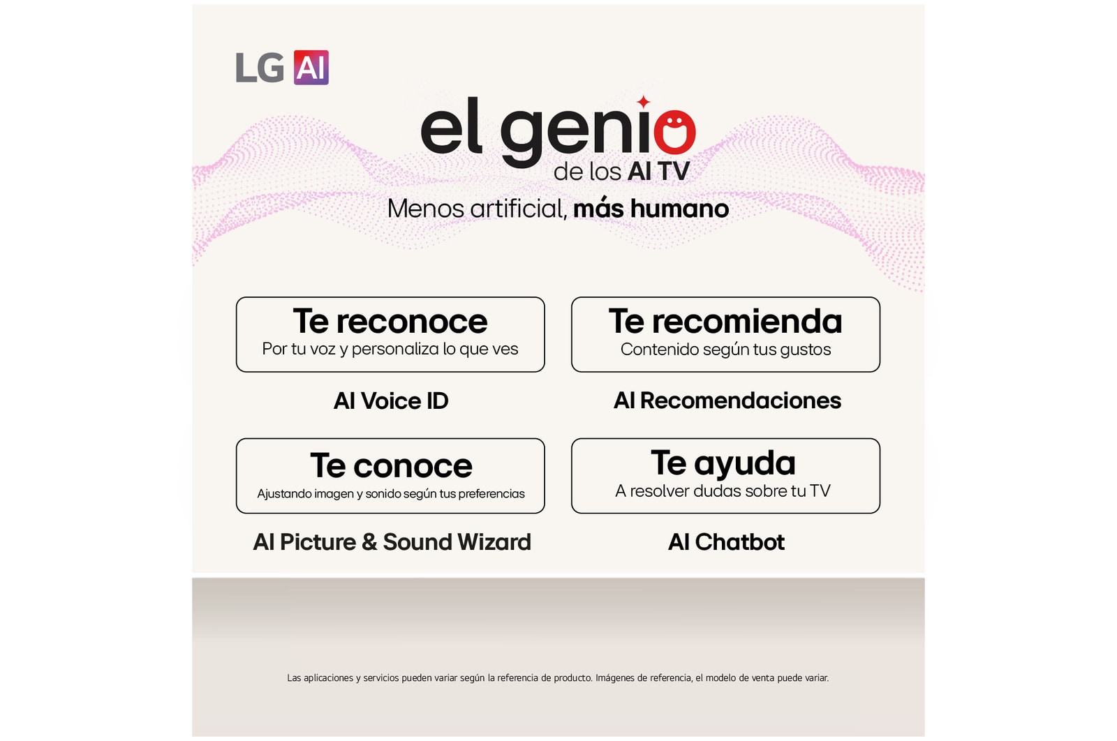 Vista lateral de la Smart TV LG OLED evo AI C5 4K.